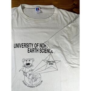 Vintage University of Iowa Russell Athletics Single Stitch XLL Tee Shirt